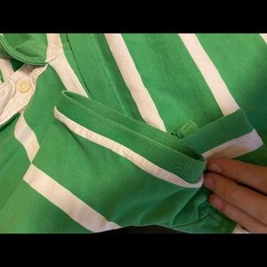 Green x White stripe Abercrombie and Fitch XL polo